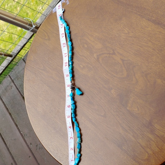 Vintage genuine turquoise and 925 sterling necklace - Picture 2 of 2